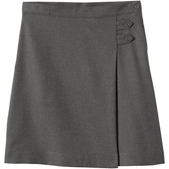 Girls Plus Size 7-16 Lands' End School Uniform Below the Knee Solid A-line Skirt