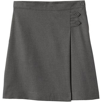 Girls Plus Size 7-16 Lands' End School Uniform Below the Knee Solid A-line Skirt