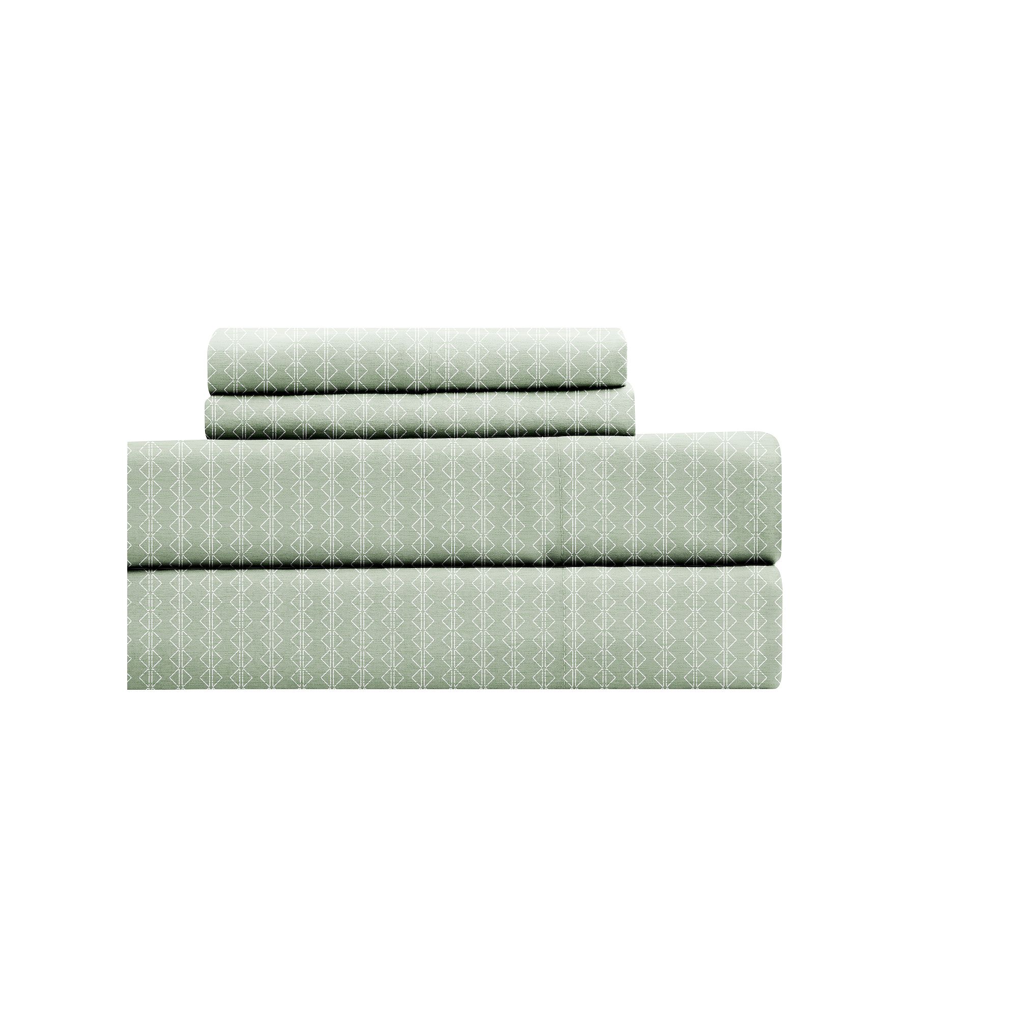 Altavida® Luxurious Soft Printed Microfiber Sheet Set with Pillowcases, Ge