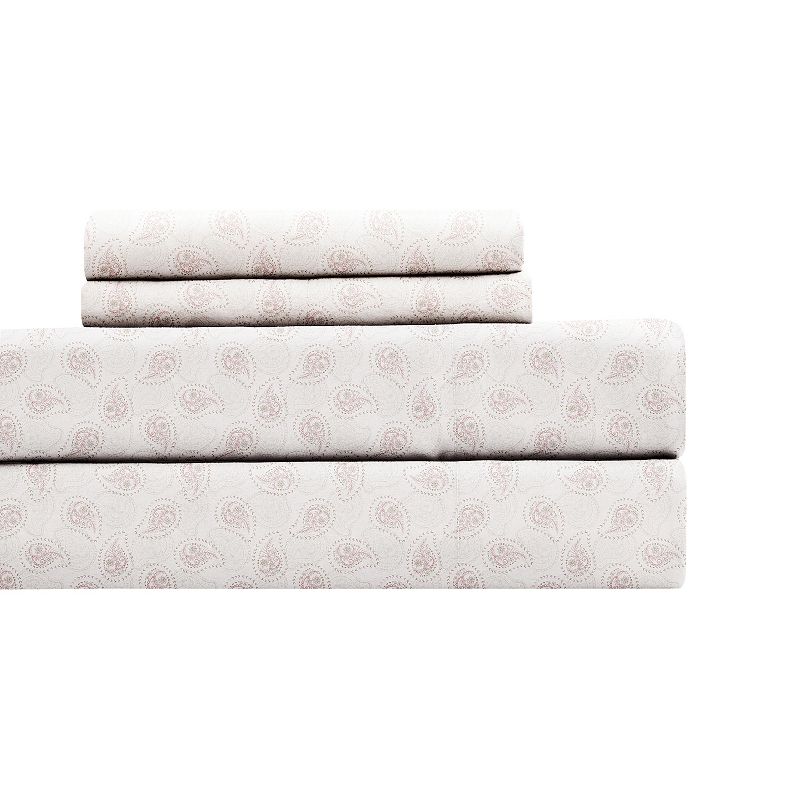 Altavida® Luxurious Soft Printed Microfiber Sheet Set with Pillowcases, Soft Paisley