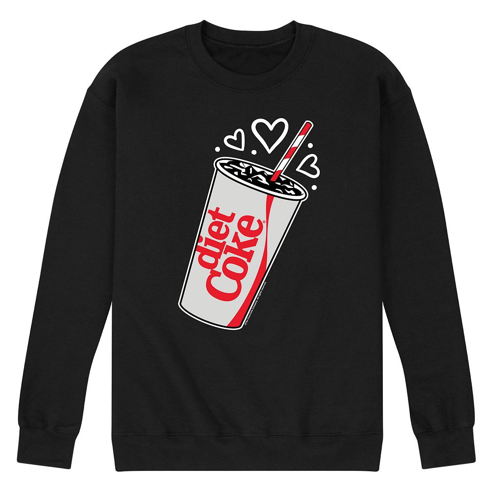 Men's Diet Coke Heart Bubbles Fleece Sweatshirt