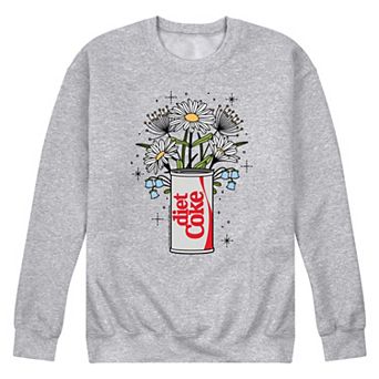 Men's Diet Coke Flowers Coke Can Fleece Sweatshirt