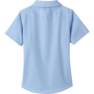 Girls 4-16 Lands' End School Uniform Short Sleeve Peter Pan Collar Broadcloth Shirt