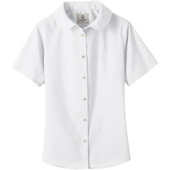 Girls 4-16 Lands' End School Uniform Short Sleeve Peter Pan Collar Broadcloth Shirt