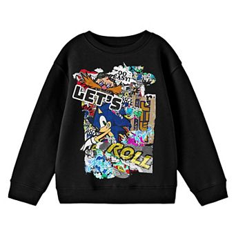 Boys 8-20 Sonic The Hedgehog Let's Roll Long Sleeve Graphic Pullover
