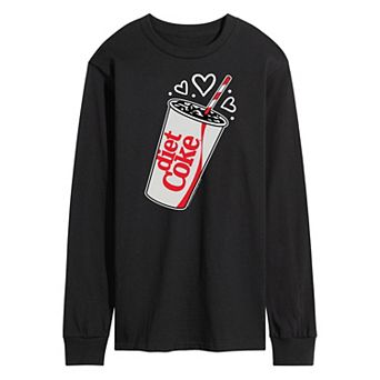 Men's Diet Coke Heart Bubbles Long Sleeve Graphic Tee
