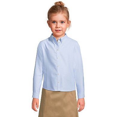 Girls 4-16 Lands' End School Uniform Long Sleeve Oxford Dress Shirt
