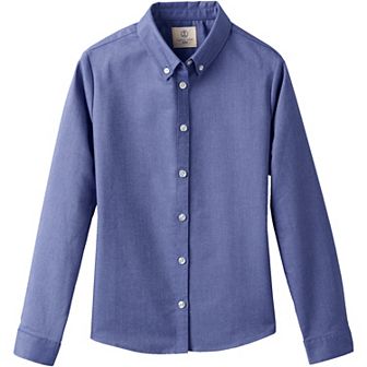 Girls 4-16 Lands' End School Uniform Long Sleeve Oxford Dress Shirt