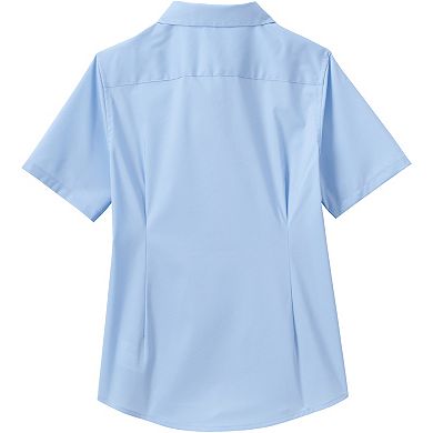 Girls 7-16 Lands' End School Uniform No Gape Short Sleeve Stretch Shirt