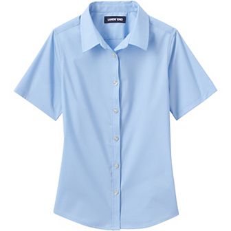 Girls 7-16 Lands' End School Uniform Short Sleeve Stretch Shirt