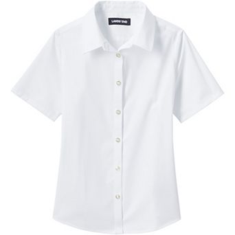 Girls 7-16 Lands' End School Uniform Short Sleeve Stretch Shirt