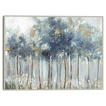 Fine Art Canvas Blue Golden Forest Wall Art