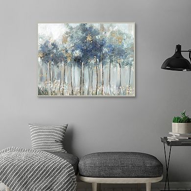Fine Art Canvas Blue Golden Forest Wall Art