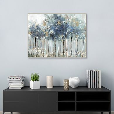 Fine Art Canvas Blue Golden Forest Wall Art