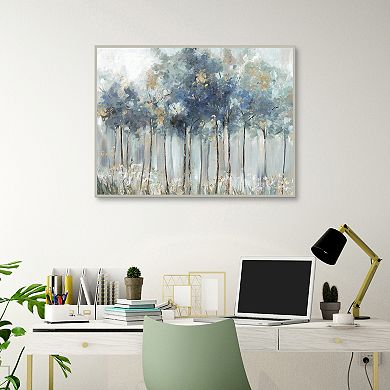 Fine Art Canvas Blue Golden Forest Wall Art