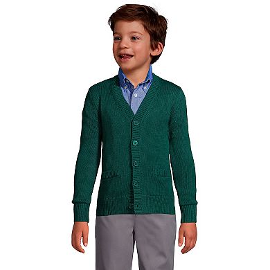 Boy's 2-20 Lands' End School Uniform Modal Button Front Cardigan Sweater