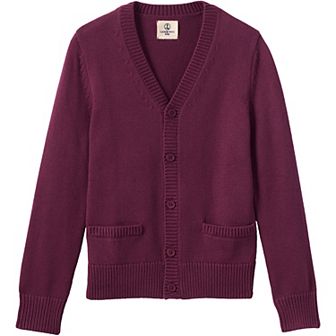 Boy's 2-20 Lands' End School Uniform Modal Button Front Cardigan Sweater
