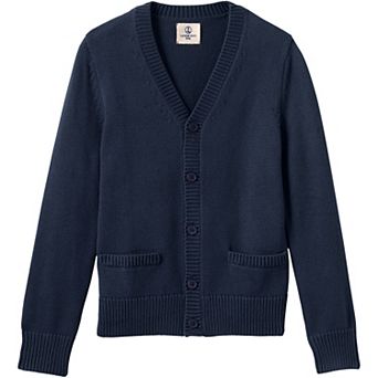 Boy's 2-20 Lands' End School Uniform Modal Button Front Cardigan Sweater