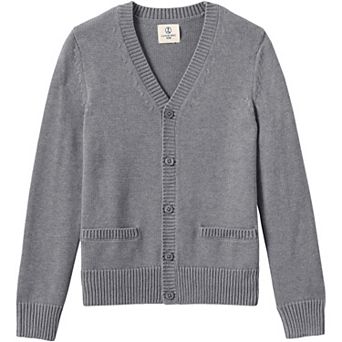 Boy's 2-20 Lands' End School Uniform Modal Button Front Cardigan Sweater