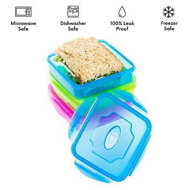 Three Pack Colorful Plastic Lunch Box Set