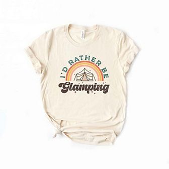 I'd Rather Be Glamping Short Sleeve Graphic tee