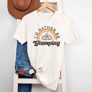 I'd Rather Be Glamping Short Sleeve Graphic tee