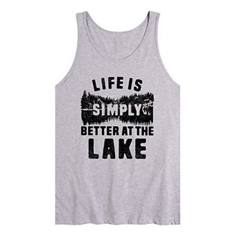 Men's Life is Simply Better at the Lake Graphic Tank Top