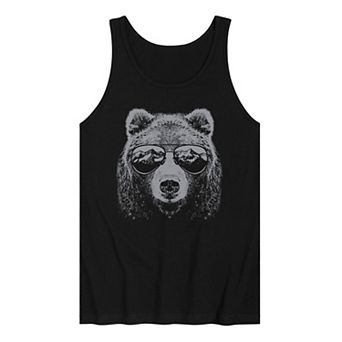 Men's Mountain Bear Sunglasses Graphic Tank Top