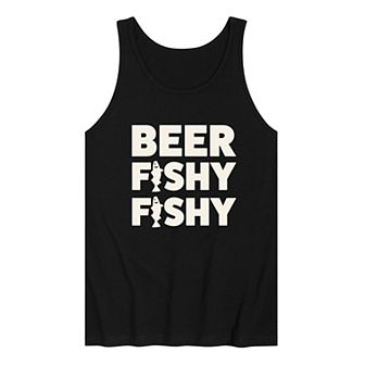 Men's Beer Fishy Fishy Graphic Tank Top