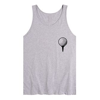 Men's Golf Ball on Tee Graphic Tank Top