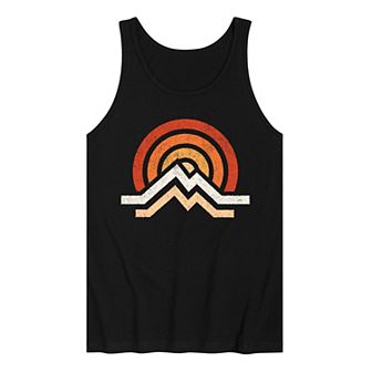 Men's Simple Mountains Graphic Tank Top