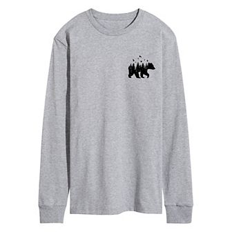 Men's Forest Bear Long Sleeve Graphic Tee
