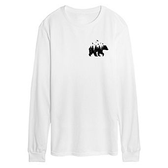 Men's Forest Bear Long Sleeve Graphic Tee