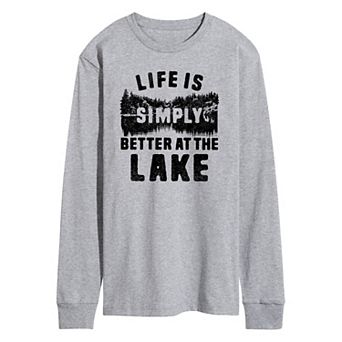 Men's Life is Simply Better at the Lake Long Sleeve Graphic Tee