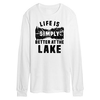 Men's Life is Simply Better at the Lake Long Sleeve Graphic Tee