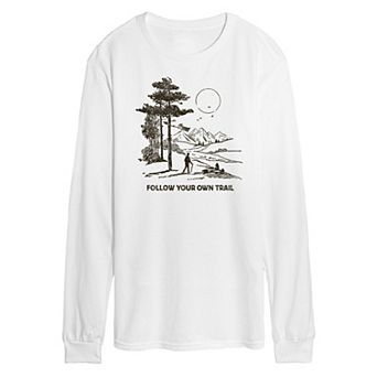 Men's Follow Your Own Trail Long Sleeve Graphic Tee
