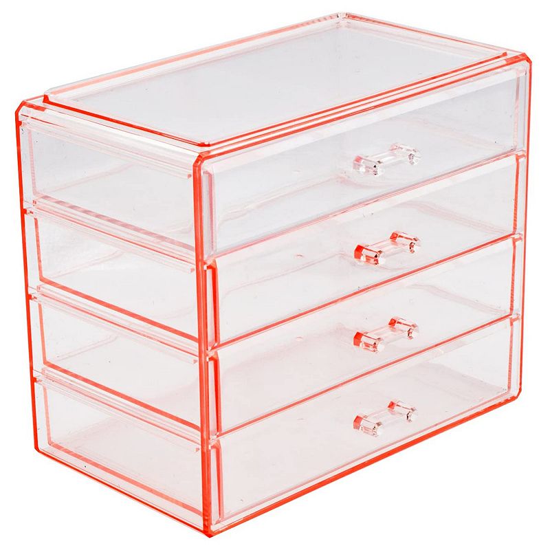 Sorbus 4-drawer Storage Case, Pink
