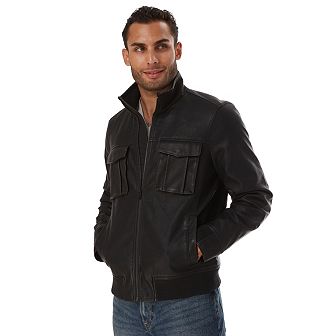 Big & Tall Apt. 9® Faux Leather Bomber Jacket