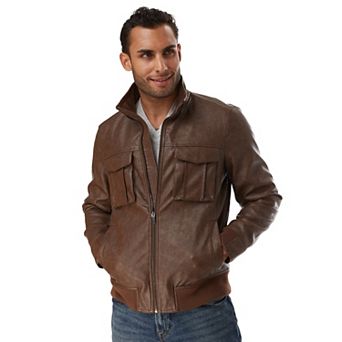 Big & Tall Apt. 9® Faux Leather Bomber Jacket