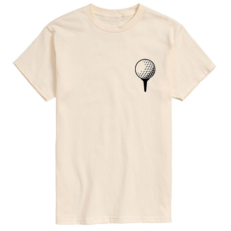 UPC 197807770615 product image for Men's Golf Ball on Tee Graphic Tee, Size: XXL, Beige | upcitemdb.com
