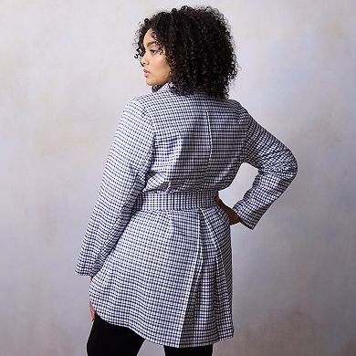 Plus Size LC Lauren Conrad Shirttail Hem Trench Coat
