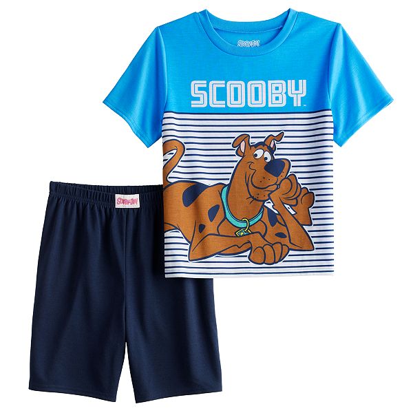 Boys 4-10 Scooby Doo Short Sleeve Top & Shorts Pajama Set - Blue (4)