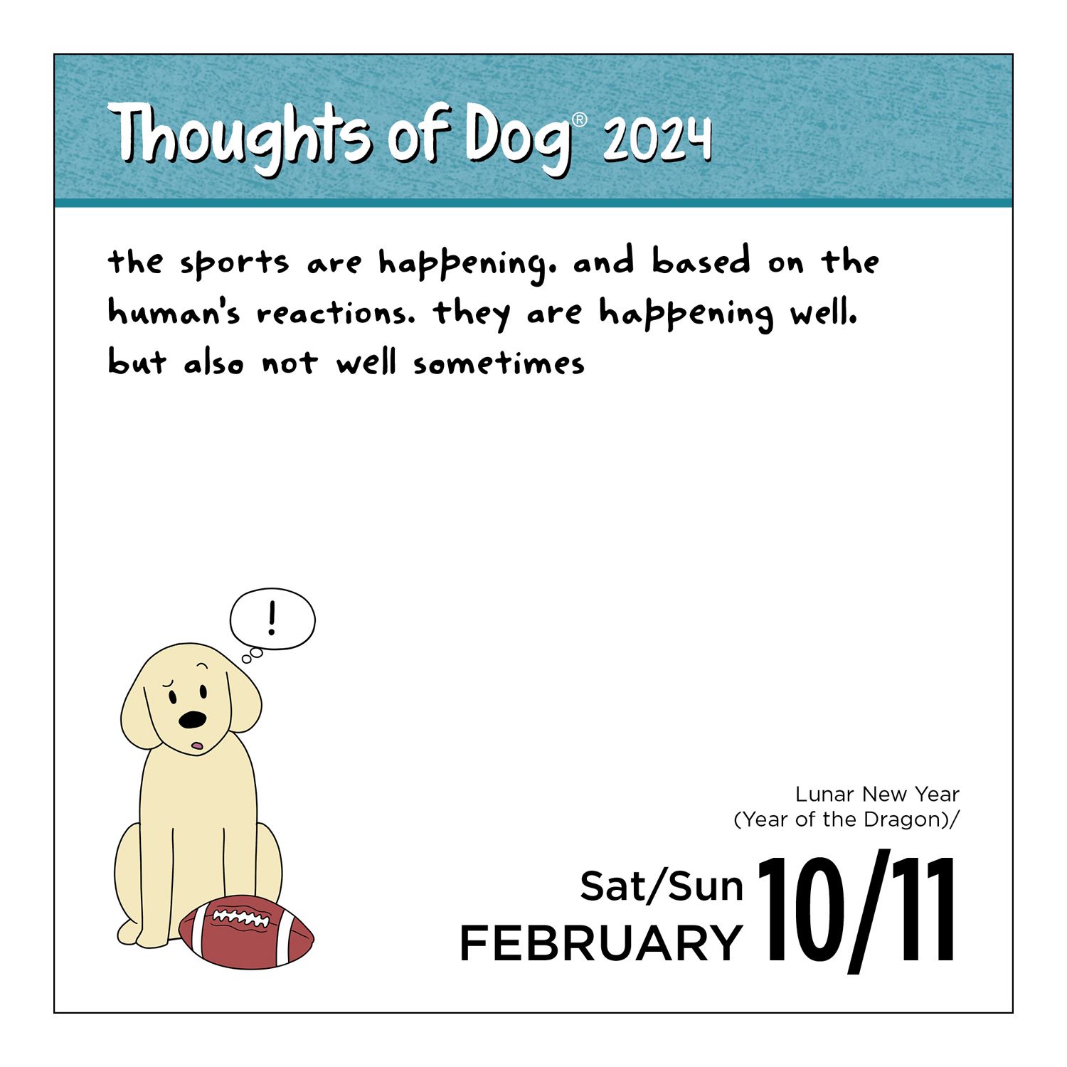 Andrews McMeel Thoughts Of Dog 2024 Day To Day Calendar   6491254 ALT4