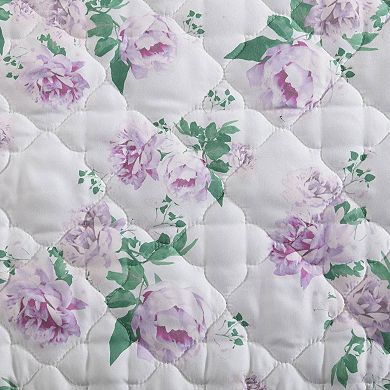 Betsey Johnson Blooming Roses Purple Quilt Set