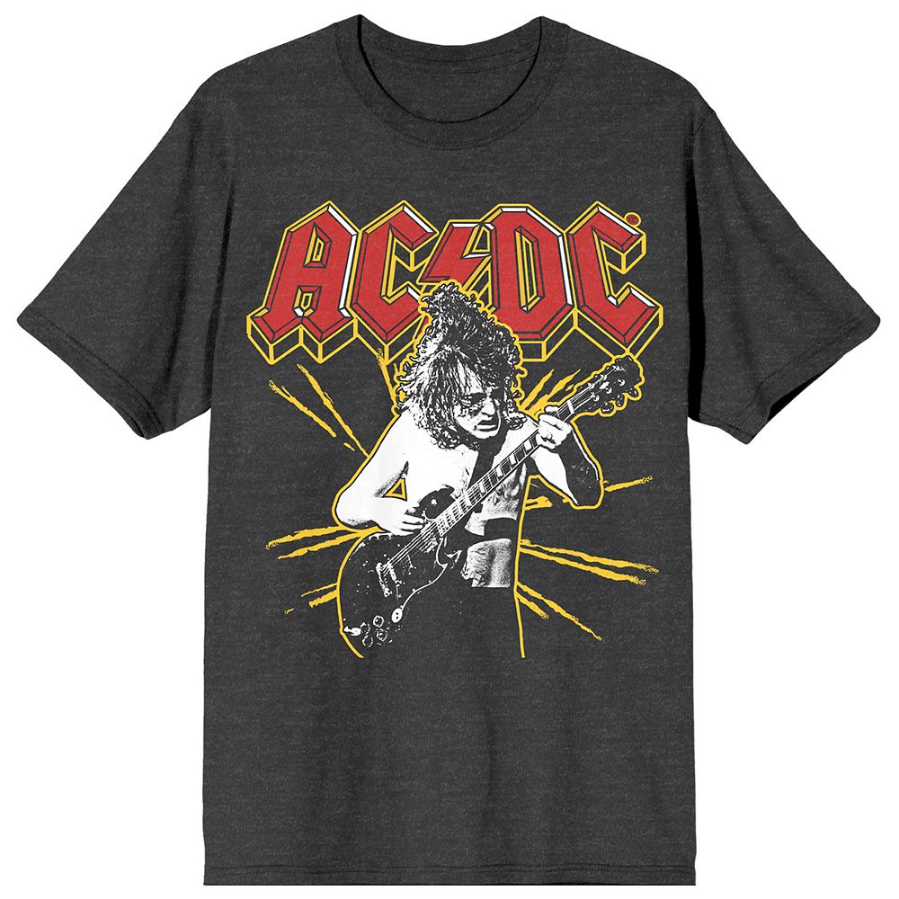 Junior's AC/DC Yellow Spark Graphic Tee