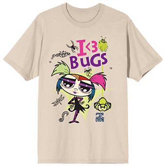 Juniors' Growing Up Creepie Bugs Graphic Tee
