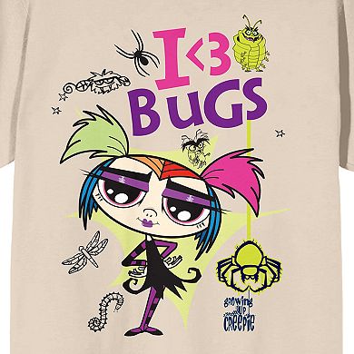 Juniors' Growing Up Creepie Bugs Graphic Tee