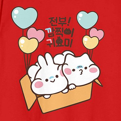 Juniors' MiMi & Neko Characters Graphic Tee