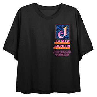 Juniors' Janis Joplin Vibrant Graphic Tee