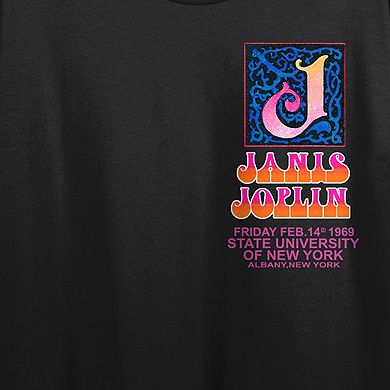 Juniors' Janis Joplin Vibrant Graphic Tee
